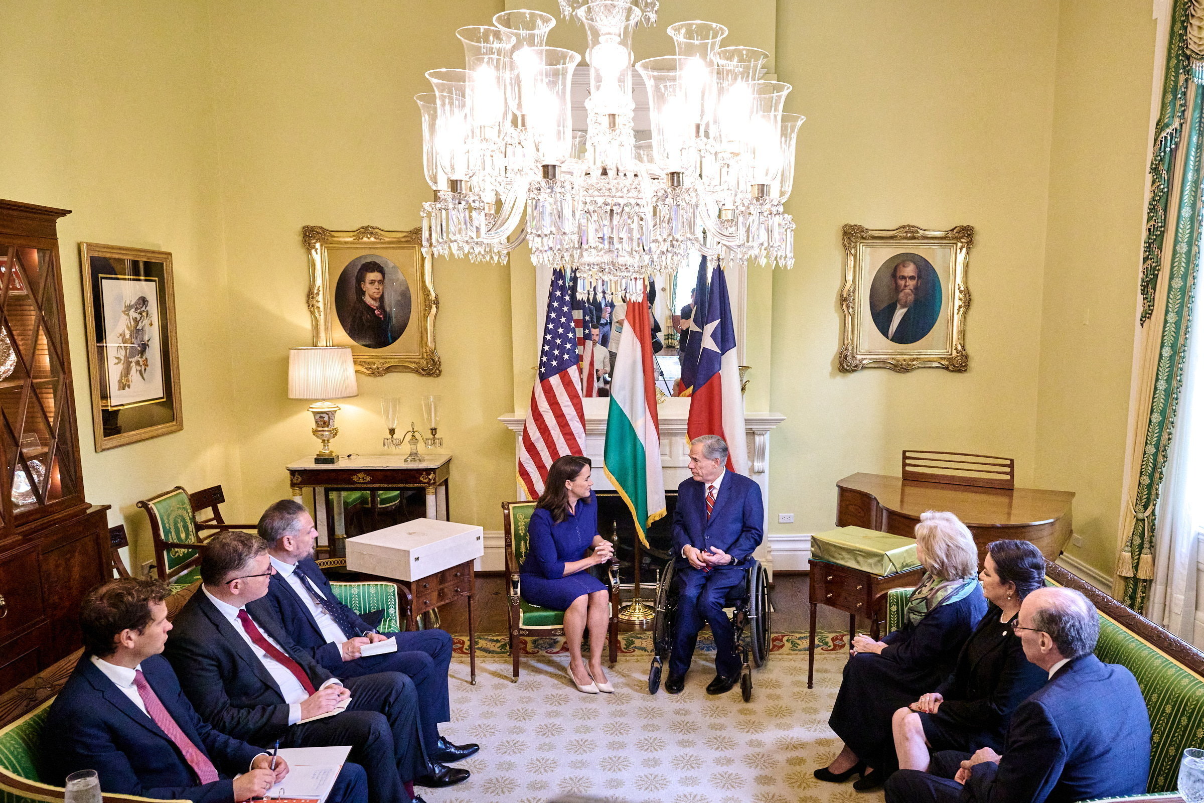 President Novák Meets With Texas Governor Abbott