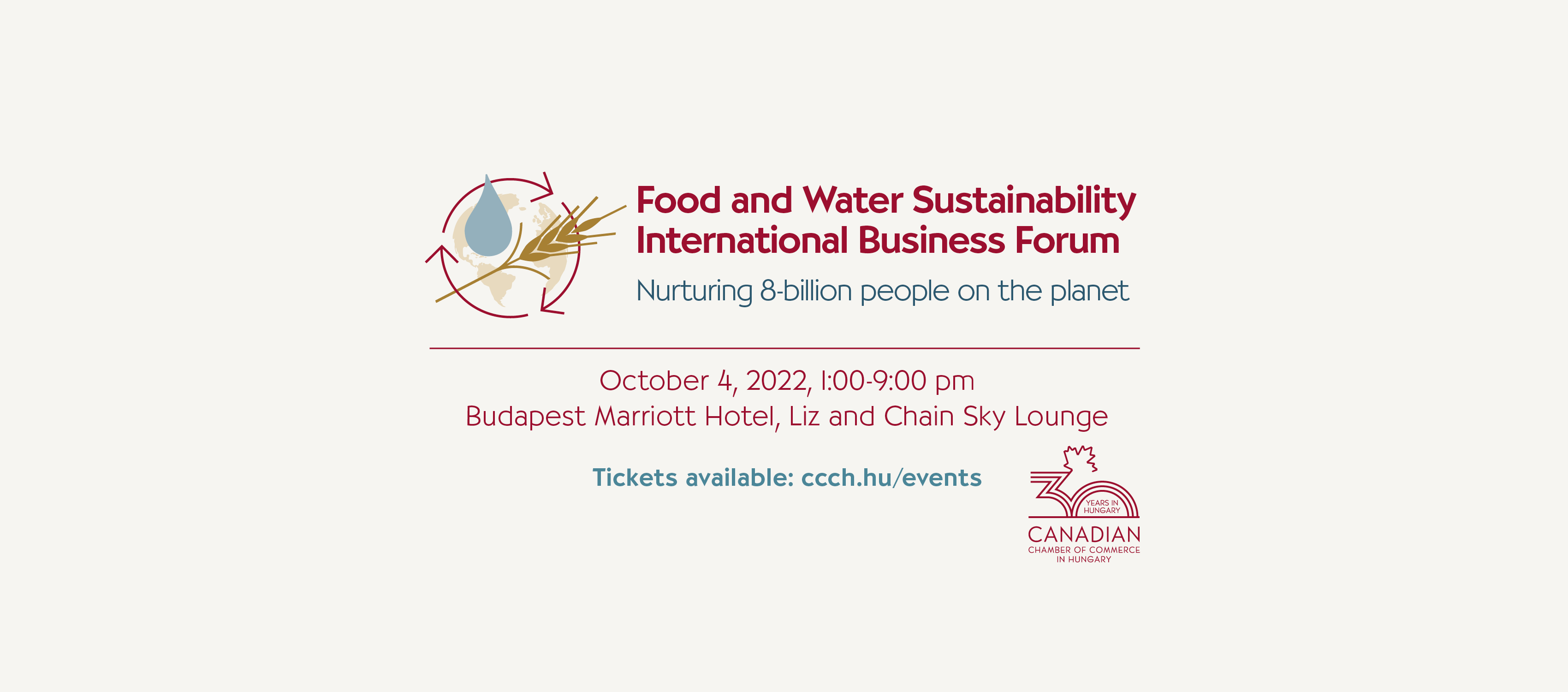 CCCH Hosting Food & Water Sustainability Forum in Budapest