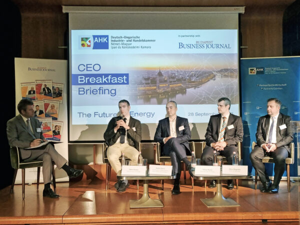 ceo breakfast briefing, from left, robin marshall, attila steiner, andrás sávos, viktor sverla, ákoshegedűs
