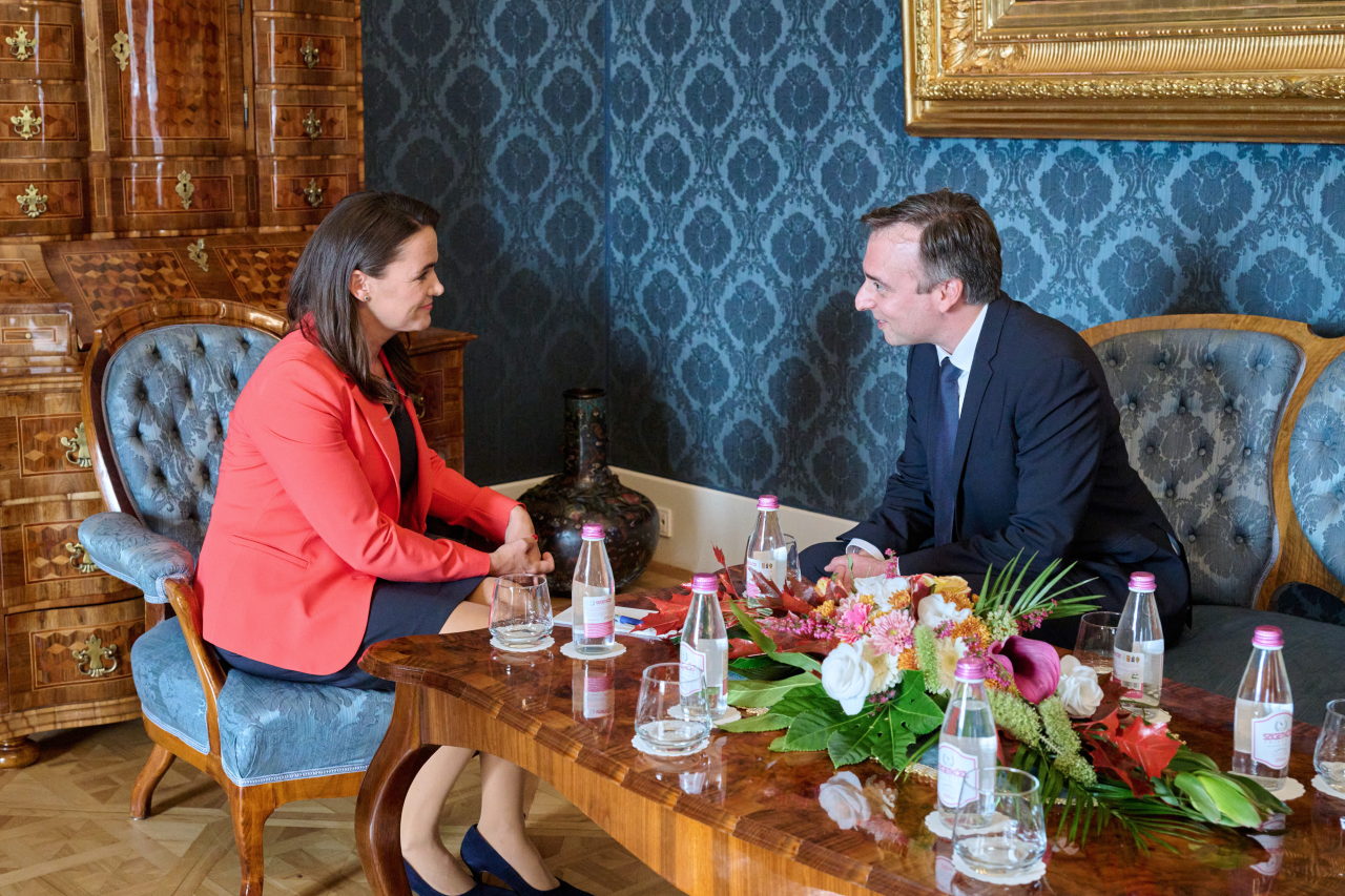 u.s. ambassador to hungary david pressman with president katalin novák